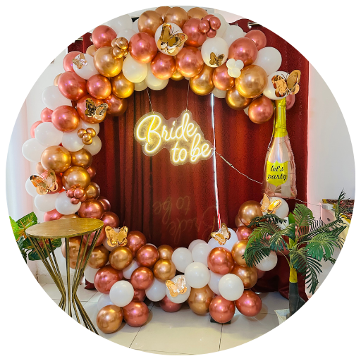 Premium Chrome Balloons Ring Decor For Bride  icon